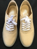 New Starry Eyed khaki canvas sneakers with illuminating sole. Size 7 men, 9 women, 12 pair