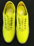 New Starry Eyed neon yellow canvas sneakers with illuminating sole. Size 8 men, 10 women, 12 pair