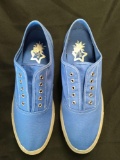 New Starry Eyed blue canvas sneakers with illuminating sole. Size 9 men, 11 women, 10 pair