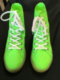 New Starry Eyed neon green canvas sneakers with illuminating sole. Size 10 men, 12 pair