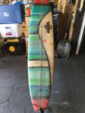 Steve Walden limited Edition 10 foot surfboard with leash, as-is