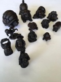 Resin figurines, assorted, 13 pieces