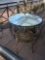 Patio set, Glass Top, 50 in. round table with 4 chairs