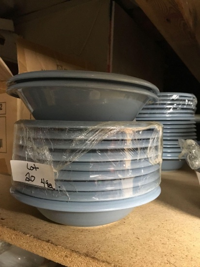 Stoneware soup bowls, 8 in. diameter, 48 pieces