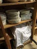 China plates and platters, assorted sizes, 100 pieces