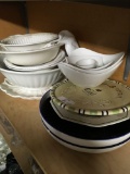 Assorted China, serving platters,bowls, 16 pieces
