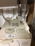 Wine glasses, 2 sizes, 10-12 oz. and 14-16 oz., 38 pieces