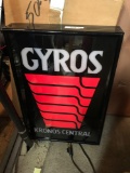 Gyros sign light, needs assembling/work, sold as is