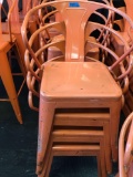 Barrel Back Metal Construction Patio Chairs