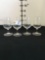 Crystal Cordial Glasses, 4 pieces