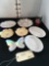 Assorted vintage decorative plates/ dishes. See pic for stamp/ maker