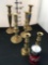 Lot of brass candle holders
