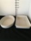White ceramic casserole dishes. Have stamp in back see pic