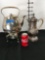Vintage silver tea kettle warmer & silver tea pot . See pics for stamps