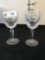 Waterford Crystal Wine Goblets, etched with AT&T Pebble Beach National Pro-Am, 1992
