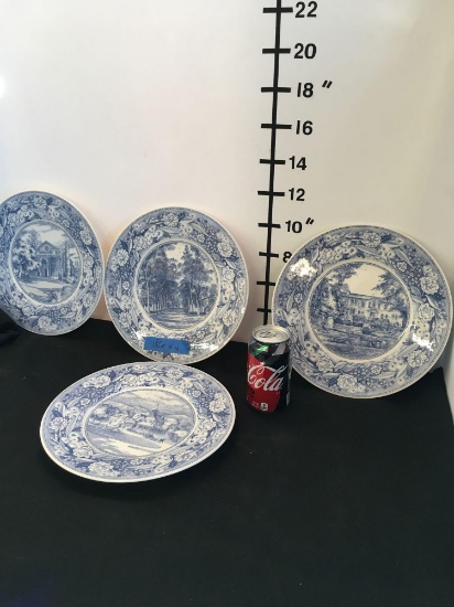 10 1/2 in. Vintage commemorative plates . See pic for stamp on the backs