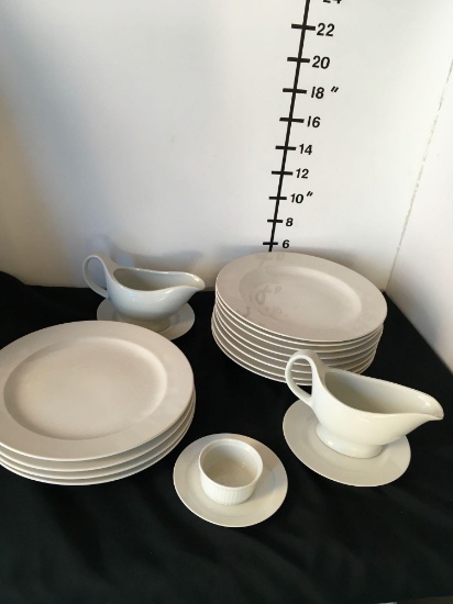 White China, assorted styles and brands, 18 pieces