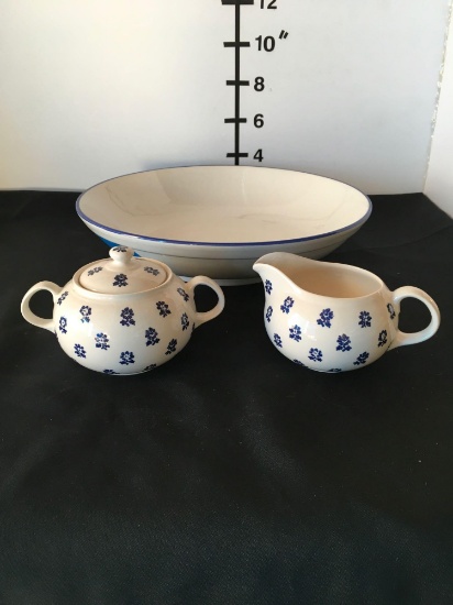 Ralph Lauren creamer and sugar dish and made in Italy bowl