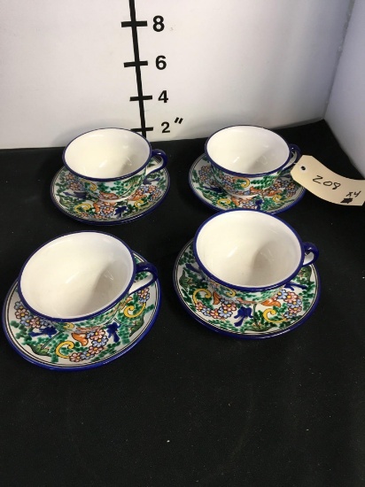 "Puebla Mexico" stamp on the bottom saucers and cups. See pic for stamp