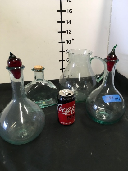 Assorted glass containers