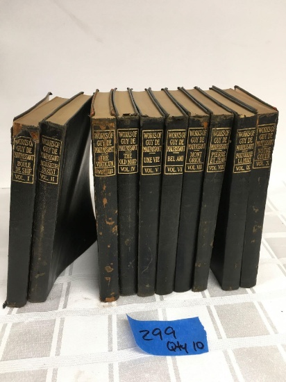 Vintage Works Of Guy Maupassant books. Volumes 1-10. See pic for titles