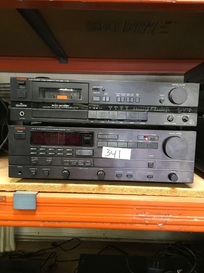 Luxman Auto reverse stereo cassette K-105 & Luxman digital synthesized stereo receiver R-115