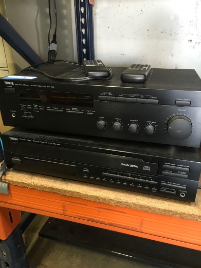 Yamaha stereo receiver RX-485, Yamaha Disc player CDC-655. 2 remote controls