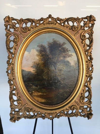 Painting on canvas, 125 year old original frame, European origin
