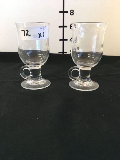 Crystal Coffee Glasses, 16 pieces