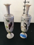 13 1/2 in. Beautiful handpainted vases