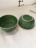 5 1/2 in Cost Plus green Dragin Fly bowls