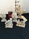 Soup stone & plaster figurines