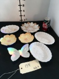 Assorted vintage decorative plates/ dishes. See pic for stamp/ maker