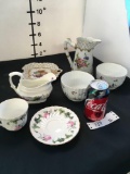Assorted vintage vase, cup, bowls, plate, gravy plate, saucer. See pic for stamps/ maker.
