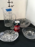 Assorted glass items