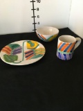 Hand painted, Desimone Italy, 3 Piece Place Setting for 12