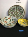 Vintage Large decorative plate, bowls