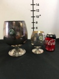 Vintage Sheridan silver cups. Items have been engraved, see pic