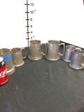 Vintage assorted pewter tankerds. See pic for any marking