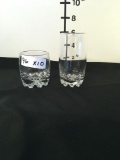 Italian Crystal Glasses, 4 Bar Glasses, 6 Water Glasses