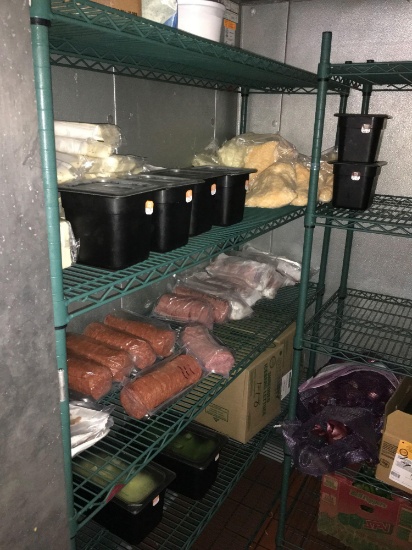 Metro antimicrobial,micro coated, 5 tier rack. Misc items on rack not included