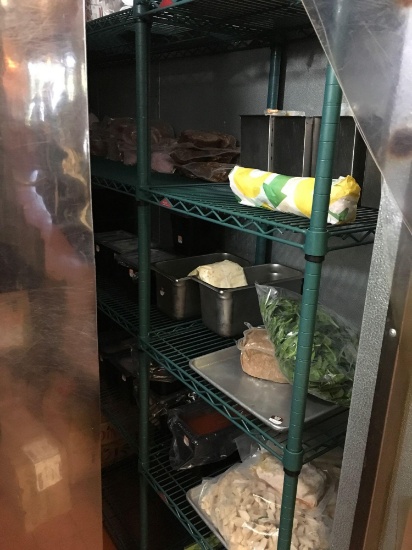 Metro antimicrobial,micro coated, 5 tier rack. Misc items on rack not included