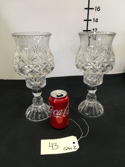 Glass candle holders