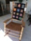 Vintage rocking chair with blanket