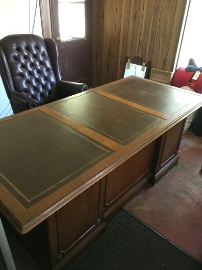 8 drawer secretary desk and office chair