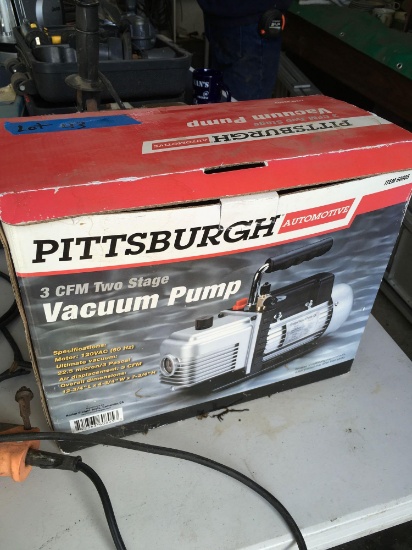 Pittsburgh vacuum pump. Works