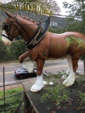 Beautiful Full Size Clydesdale Horse Statue