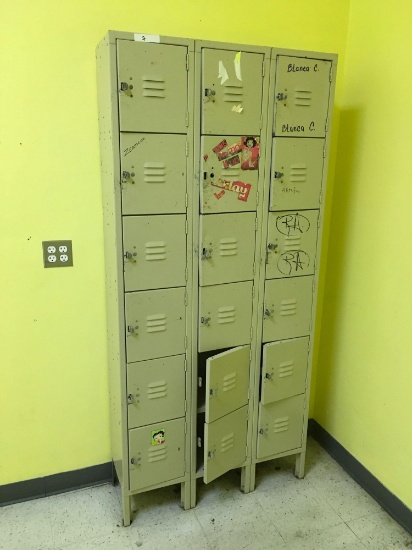 18 compartment employee locker