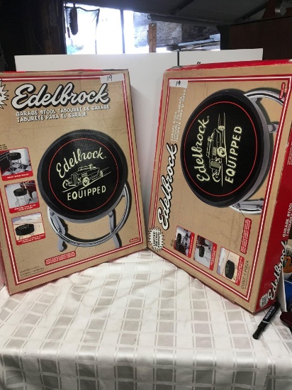 Edelbrock garage stools