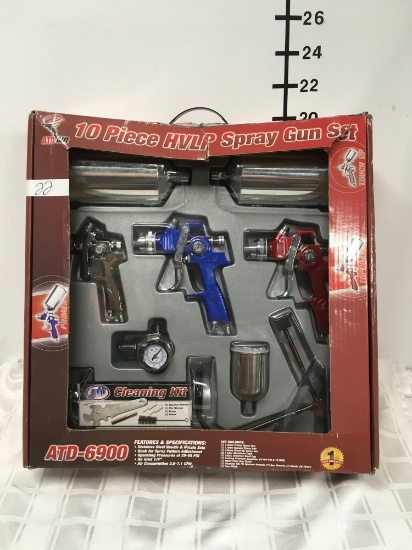 ATD Air 10 piece HVLP spray gun set